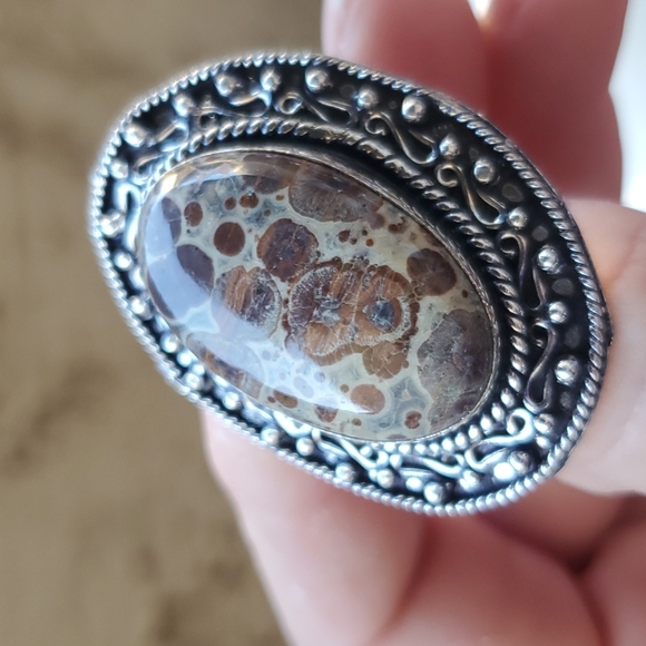 New Asteroid Jasper Silver Ring. - Picture 10 of 11
